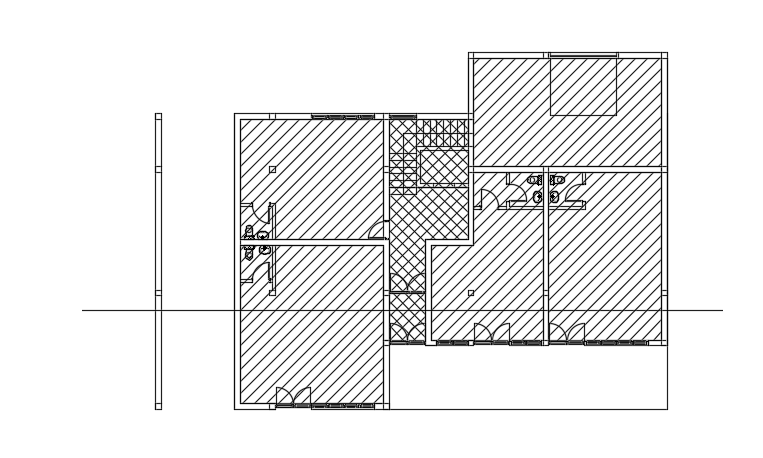 23x18m apartment first floor house plan AutoCAD drawing is given in this model