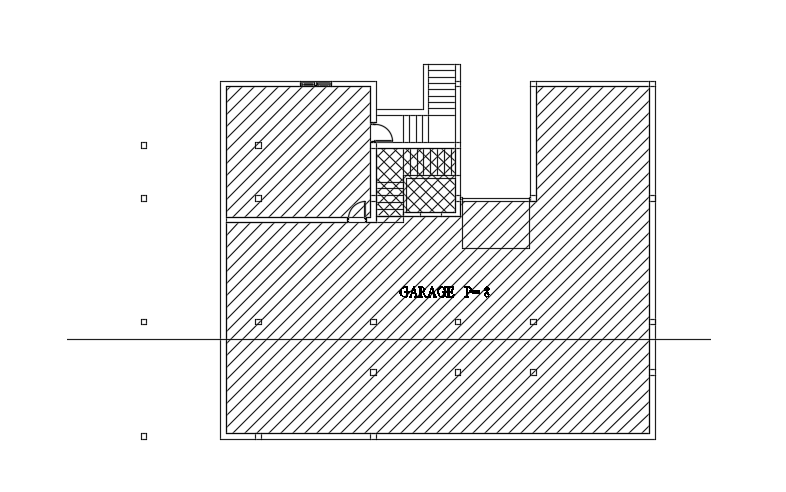 23x18m apartment ground floor house plan AutoCAD drawing