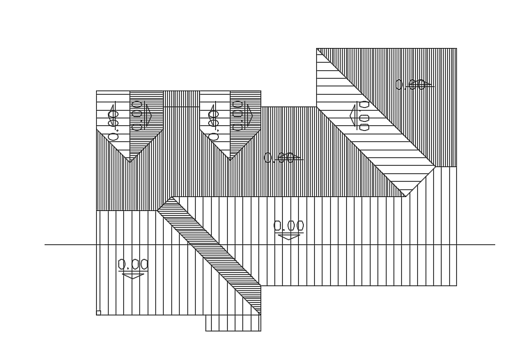 23x18m apartment house plan roof layout AutoCAD model is given in this file