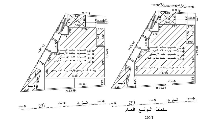 23x20 Meter House Site Plan Layout DWG File