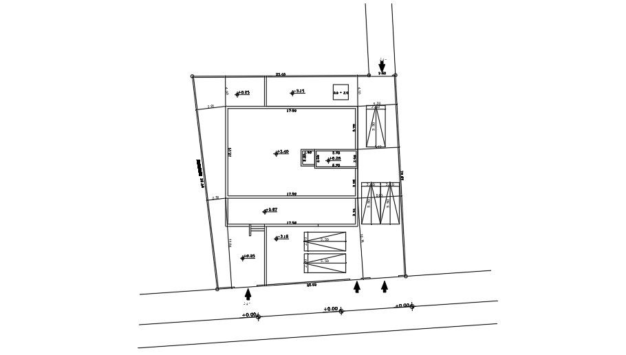 23x28m residential site layout drawing