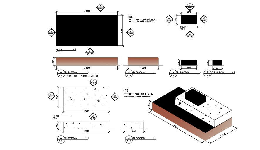2400x1200mm Store Box AutoCAD Layout DWG File Download