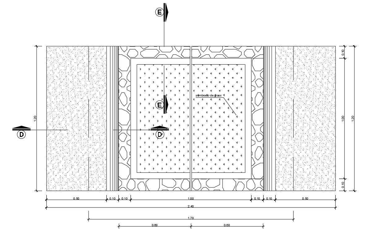 2400x1200mm structure plan is given in this AutoCAD model. Download now.