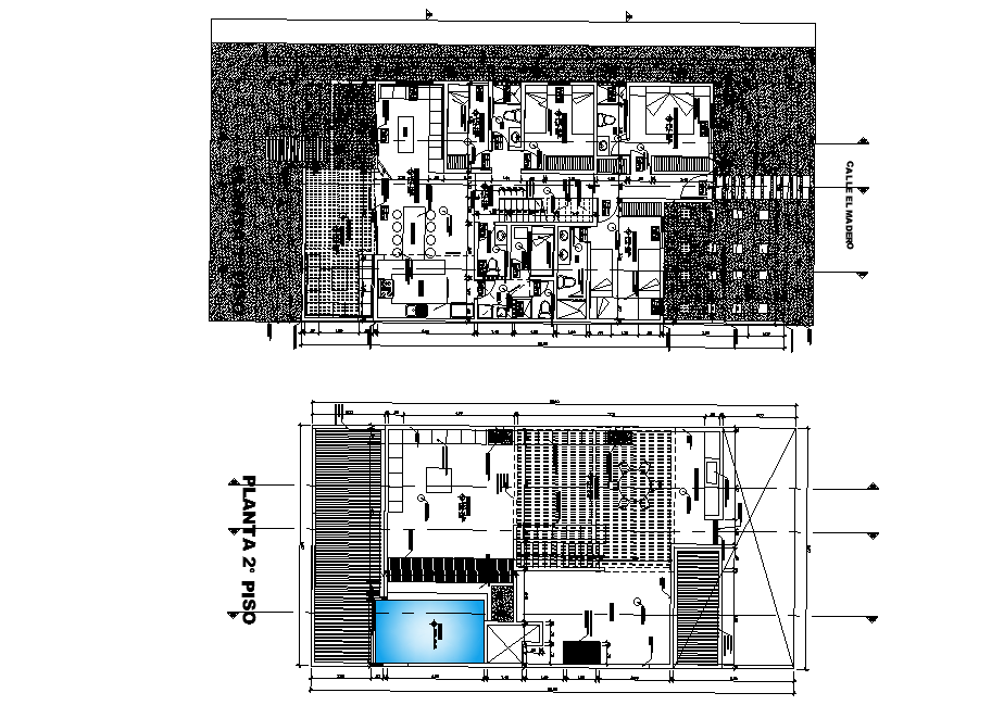 240 Square Meter Swimming Pool House Plan AutoCAD Drawing DWG File