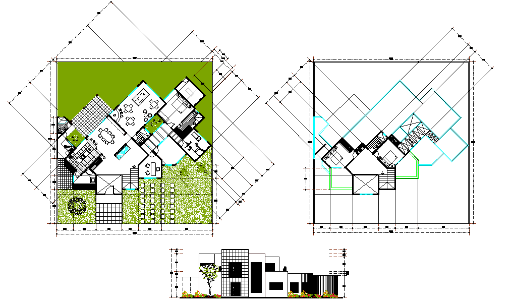 24 Mt x 25 Mt Two storey 3 BHK House Plan Layout