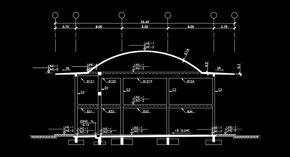 24m length of the mosque building foundation view