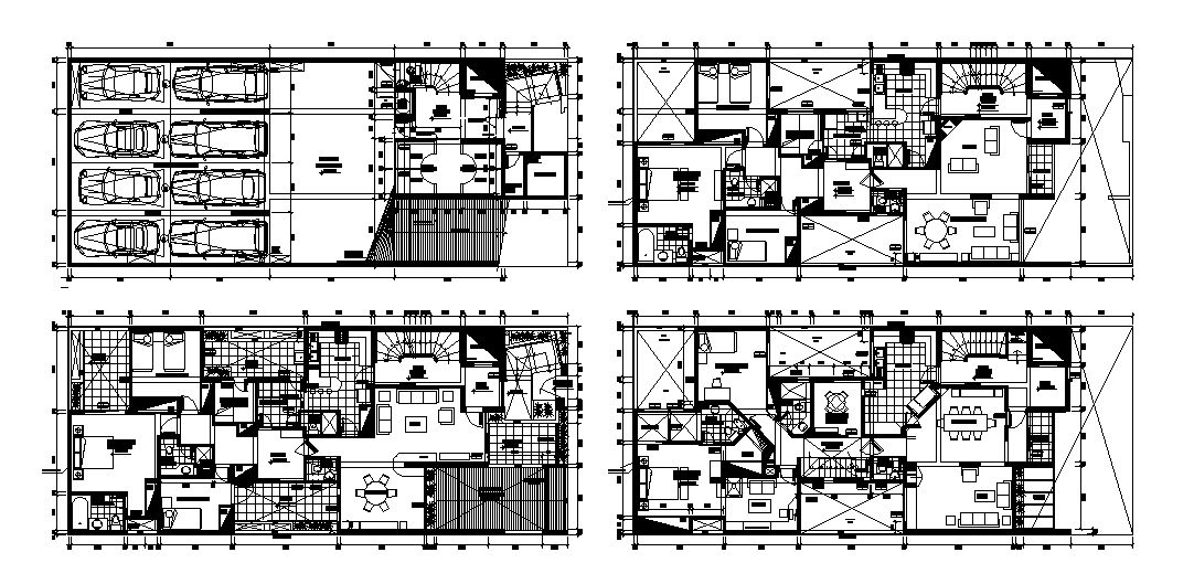 24x10 Meter House Plan AutoCAD Layout File
