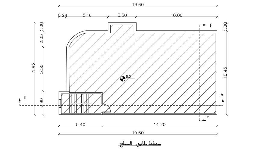24x12 Meter 3 BHK Terrace Floor Plan AutoCAD Drawing