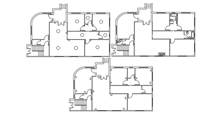 24x12 Meter 3 BHK electric Floor Plan DWG File