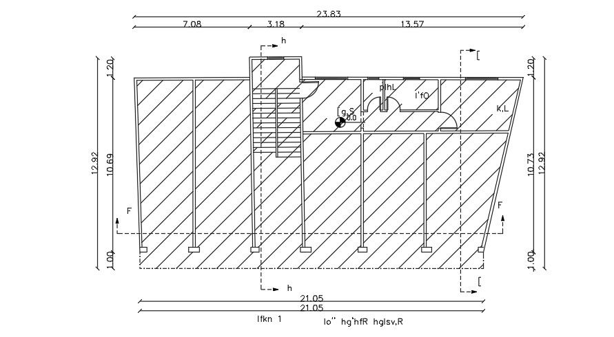 24x13 Meter Shop First floor Plan DWG File