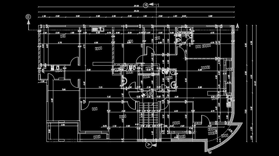 24x14m third floor house plan AutoCAD drawing is given in this file