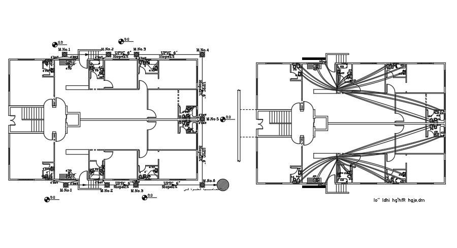 24x15m house plan of the manhole AutoCAD drawing