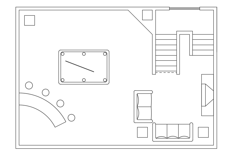 24x17m architecture 4bhk first floor home plan cad model