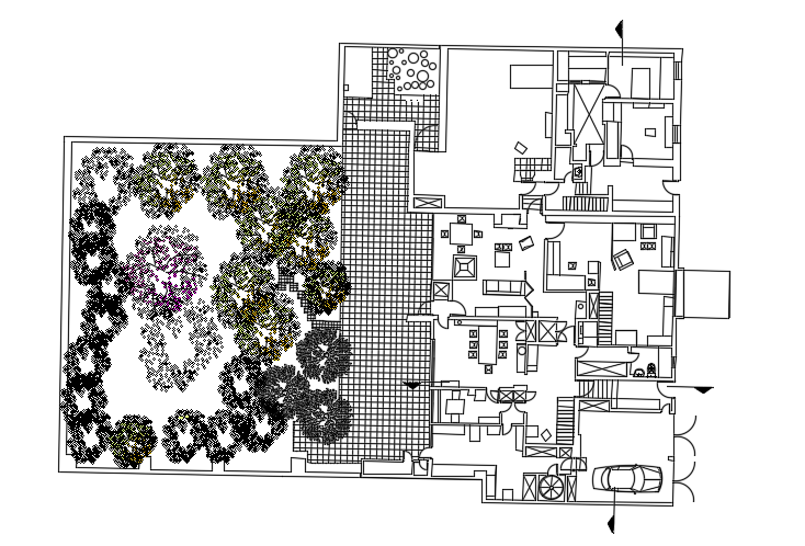 24x32m ground floor house plan cum office room CAD drawing i