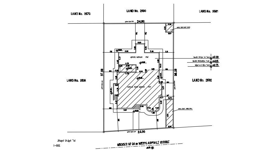 24x37 Meter House Site Layout AutoCAD File