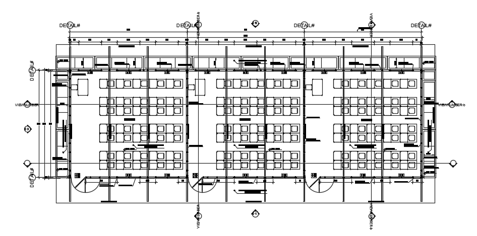 24x8m college class room plan Autocad drawing is given in this file