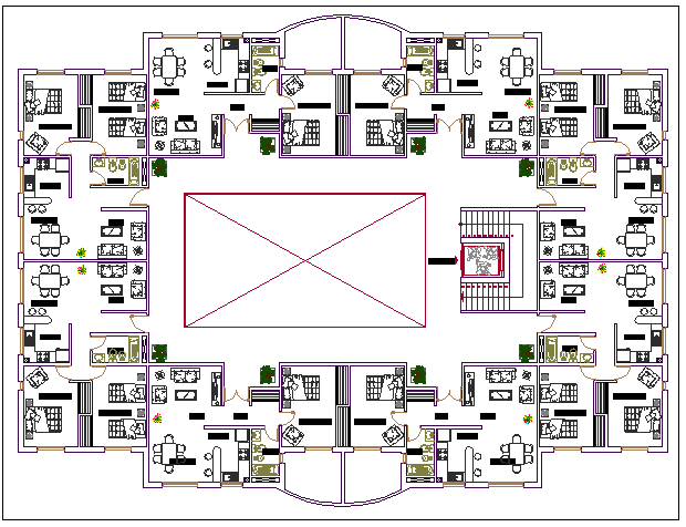 House Furniture Layout Design in AutoCAD DWG Drawing