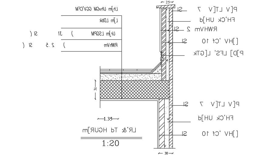 250mm column cum 350mm beam joint drawing