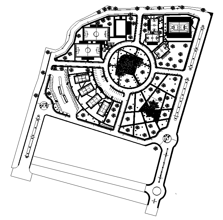 250x332m club house plan is given in this AutoCAD drawing model. Download now.