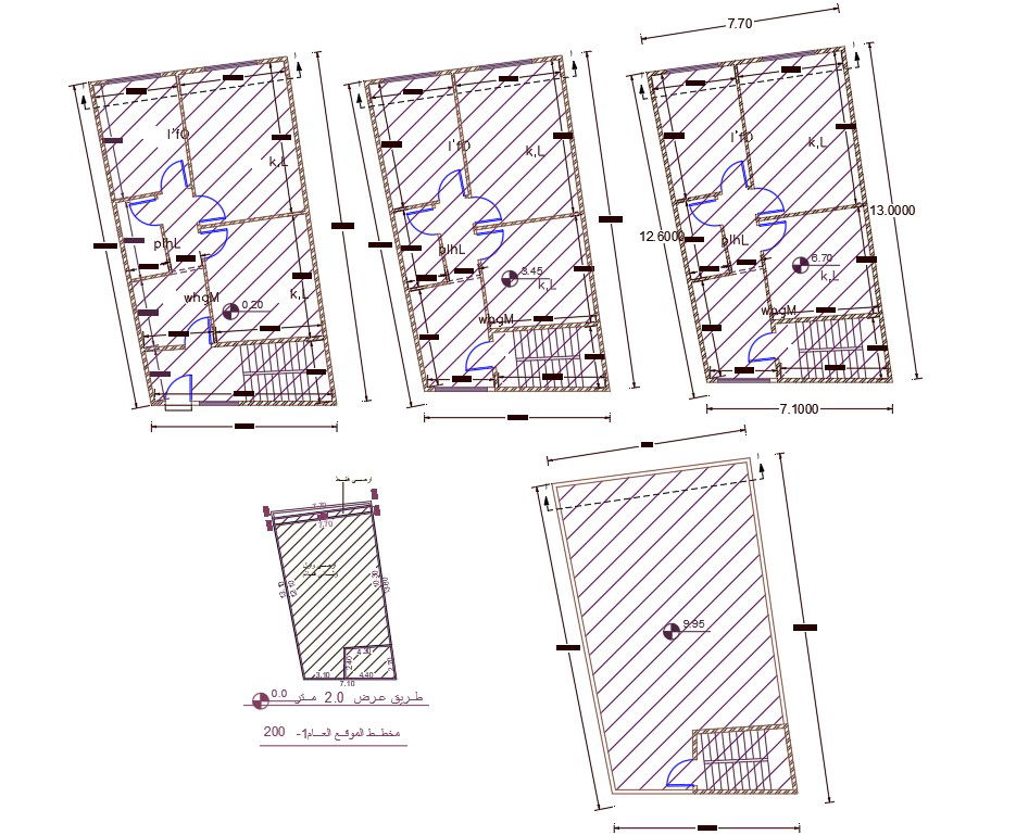25' X 42' Plot Size For 2 BHK Apartment Floor Plan