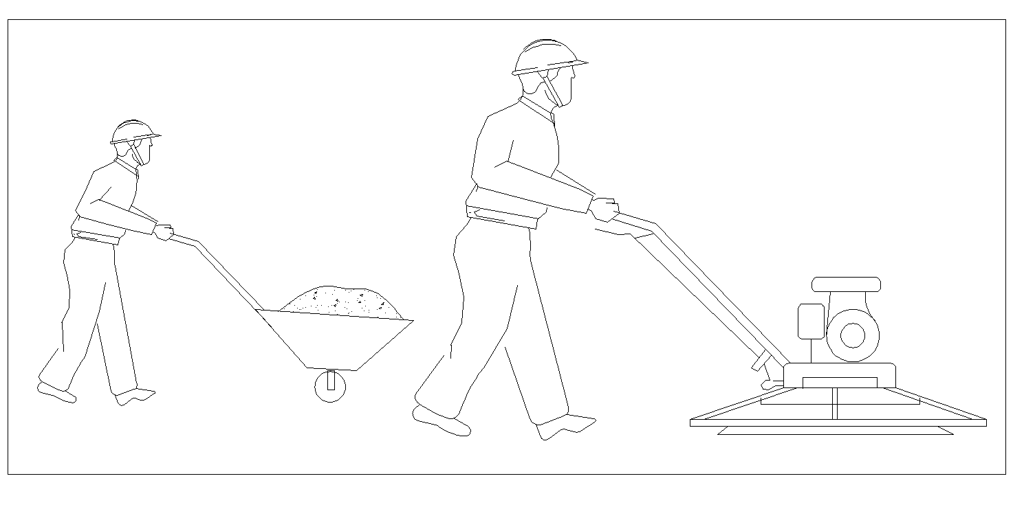 People Working DWG CAD Drawing for Construction and Design Plans