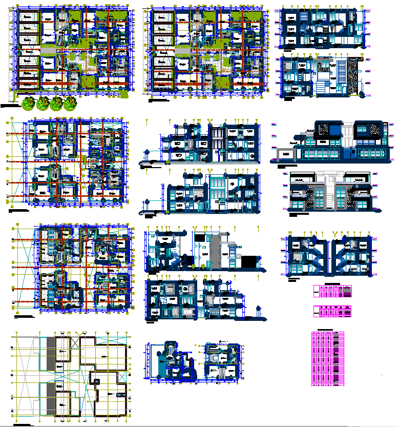Elegant 3 Level Condo CAD Design with Detailed 12m Layout Plans
