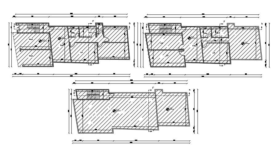 25x10m 5bhk residential house plan AutoCAD drawing