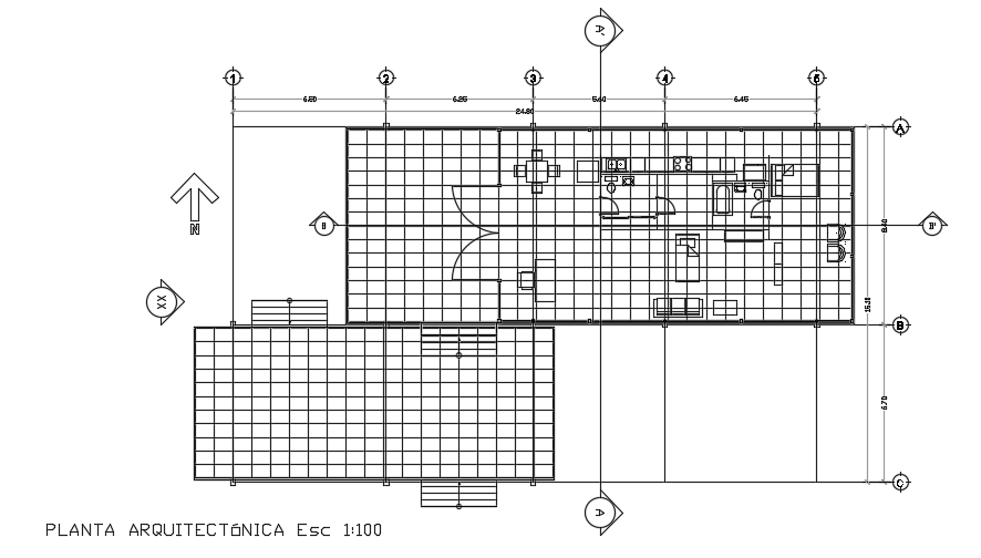 25x15m single story house plan cad drawing is given in this file