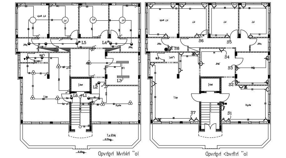 25x16 Meter Electric Plan Of House AutoCAD File