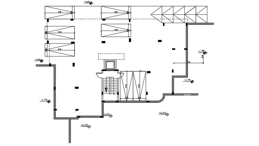 25x18 Meter 3 BHK Apartment Parking Layout