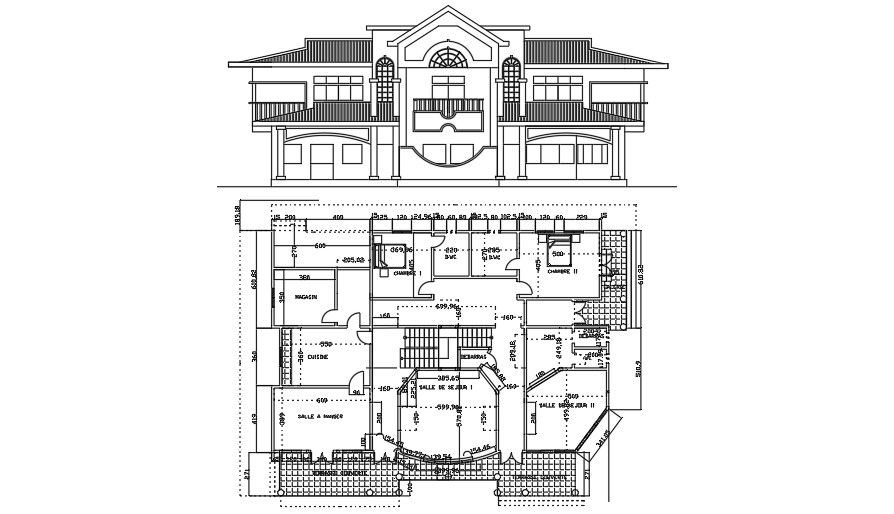 25x20 Meter 4 BHK AutoCAD Plan Layout File