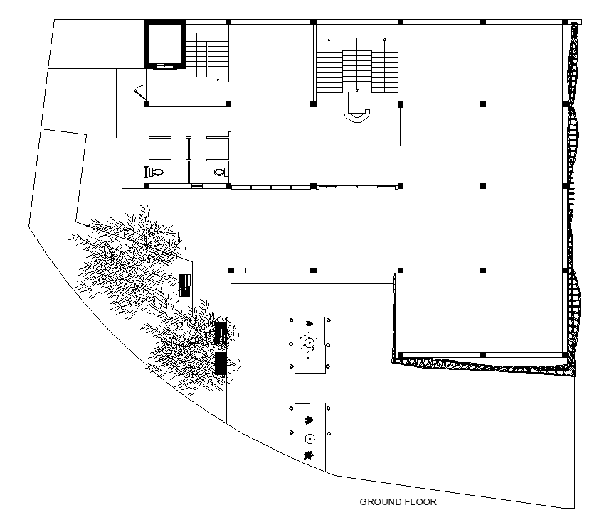 25x20m ground floor museum 2D plan is given in this AutoCAD file
