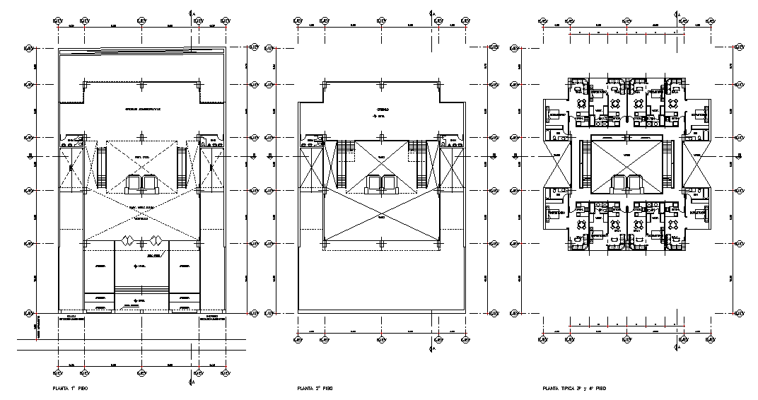 25x40m first floor apartment plan is give in this Autocad drawing file.Download now.