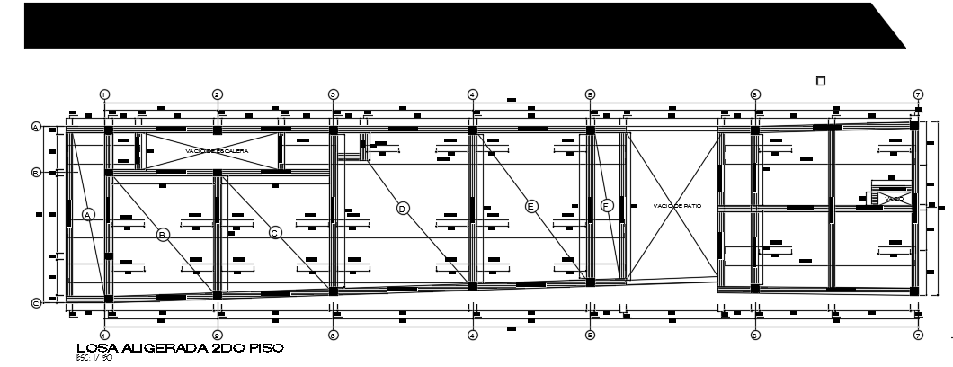 25x6m house building light weight floor slab drawing