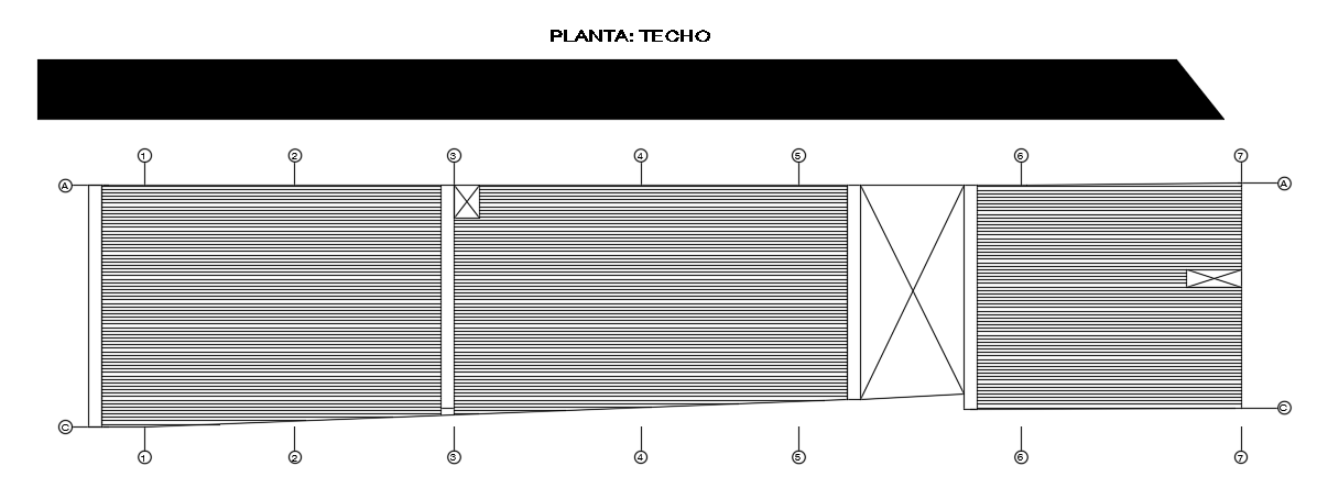25x6m residential roof layout AutoCAD drawing