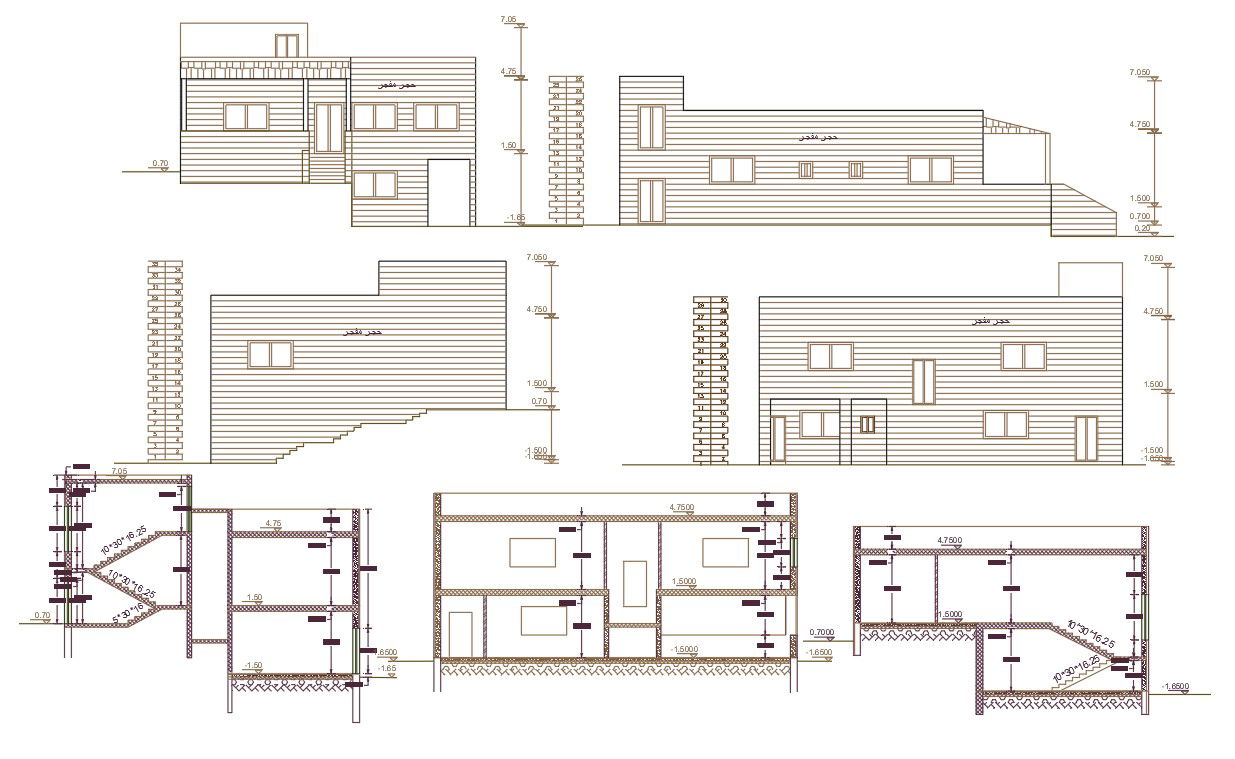 2600 Square Feet House Building Design DWG File