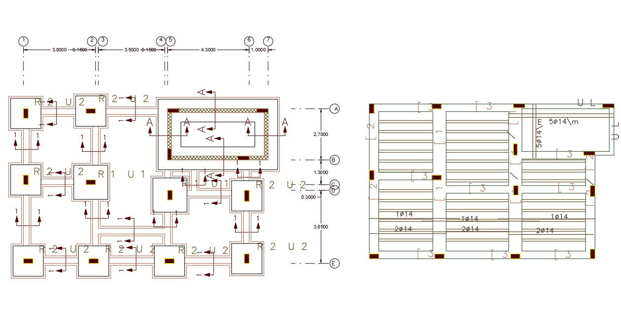26 By 40 Feet House Construction Plan DWG File