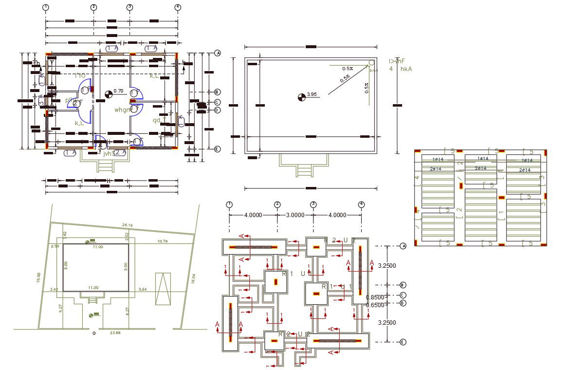 26' X 36' House Plans AutoCAD Drawing
