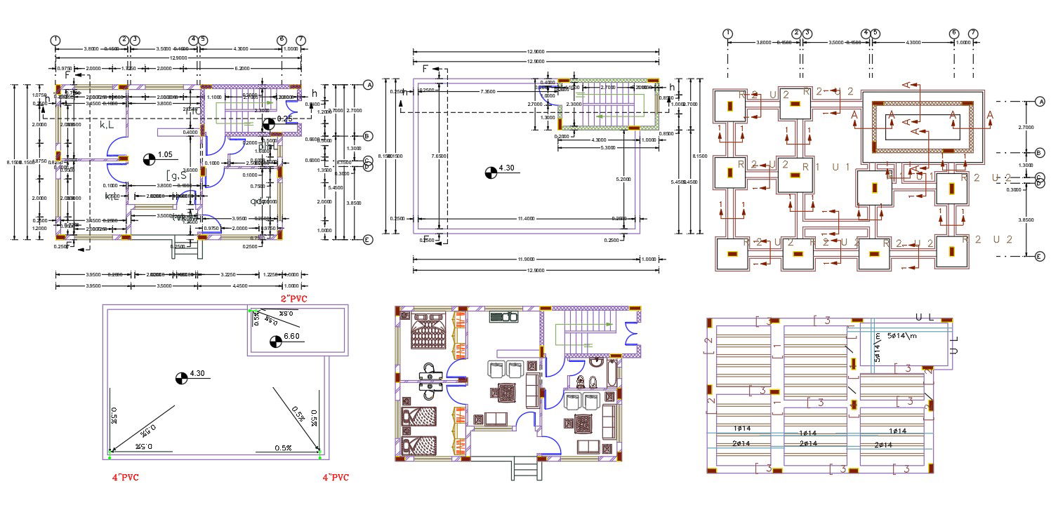 26' X 40' Architecture House Plan Design DWG