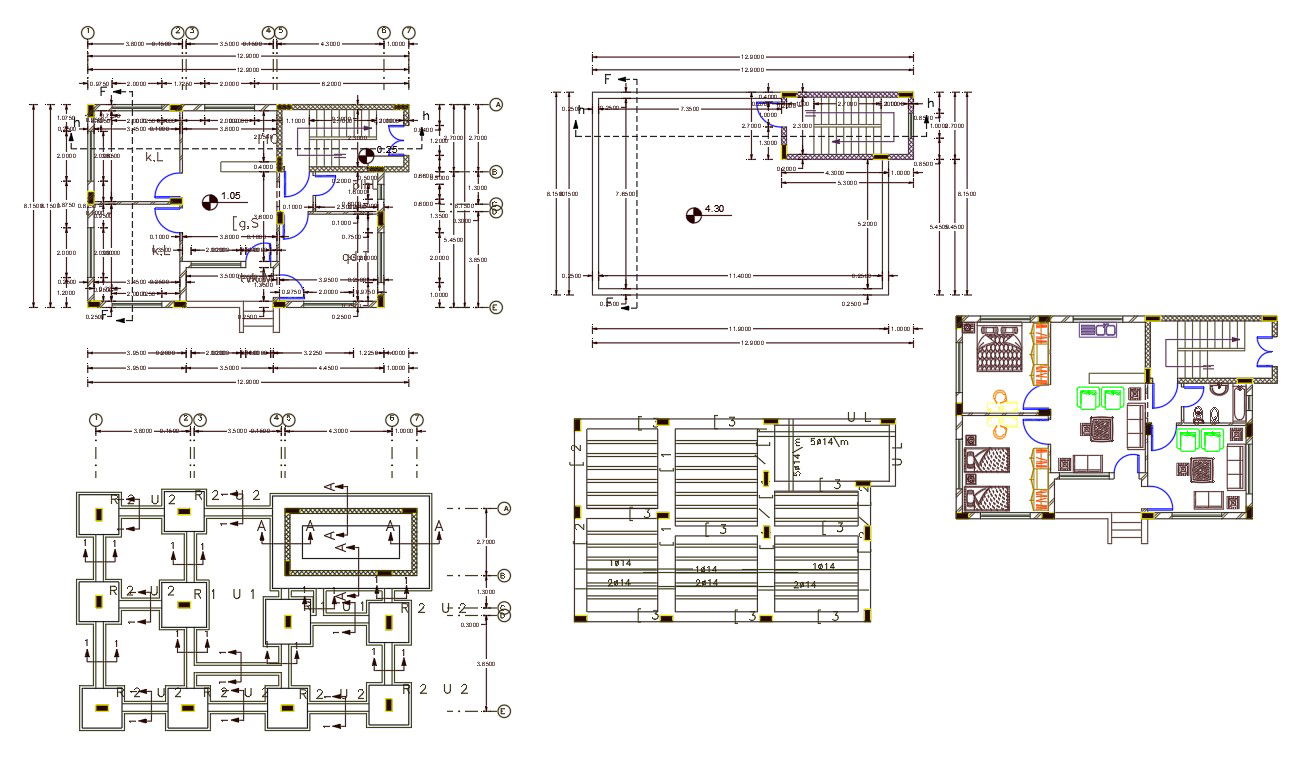 26 X 40 House Plan AutoCAD File (115 Square Yards)