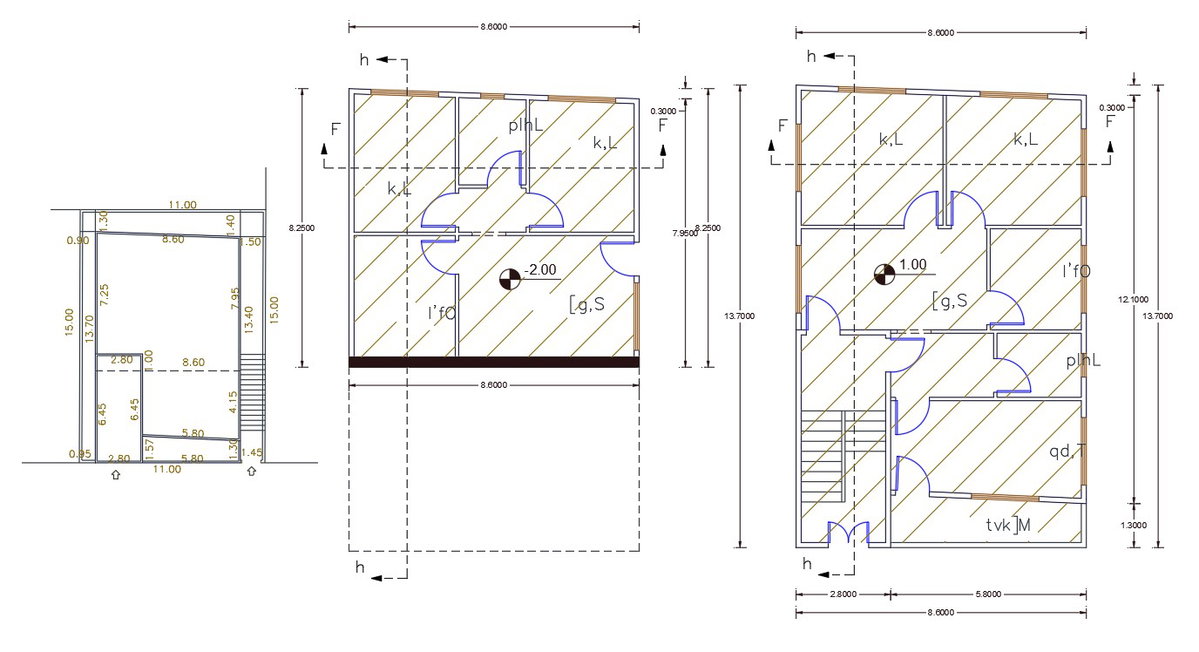 26' X 42' Apartment House Floor Plan AutoCAD File