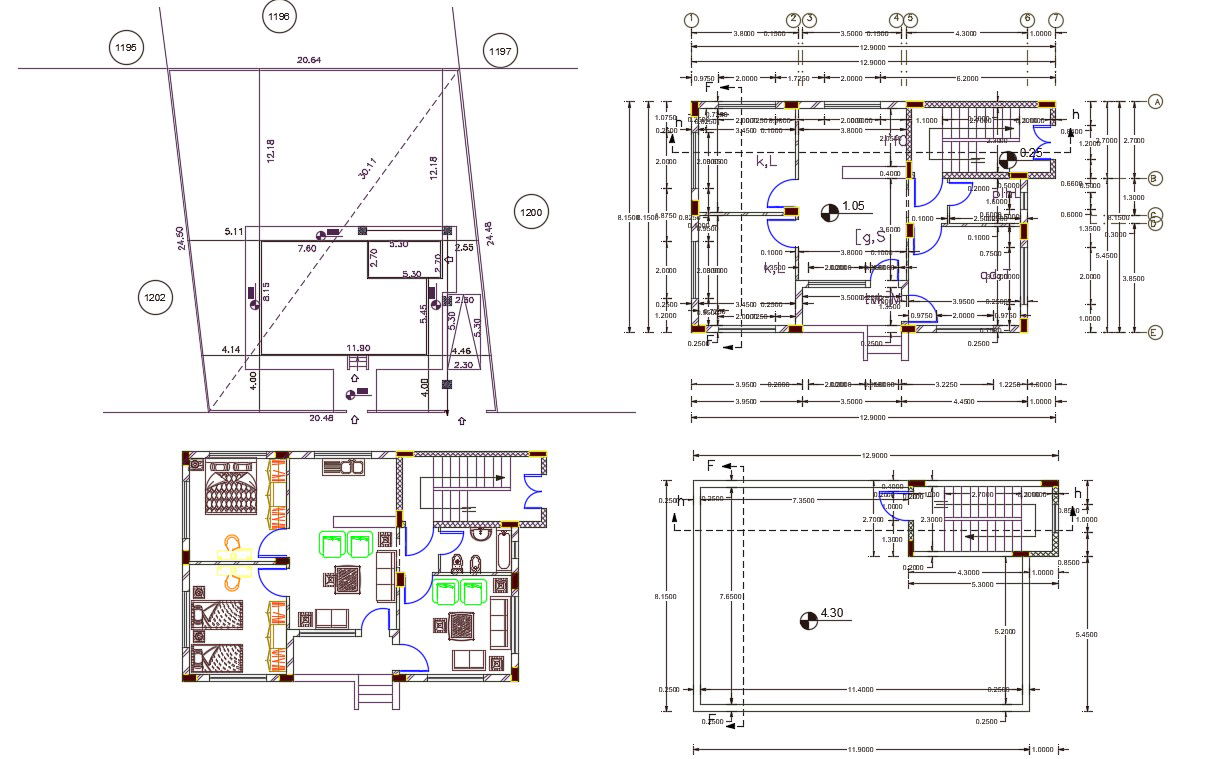 26 X 42 Ft AutoCAD House Plan Design