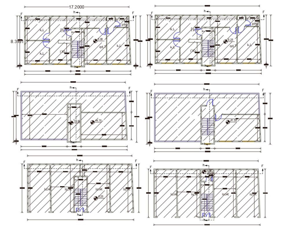 26 X 55 Feet Apartment Floor Plan Design DWG File