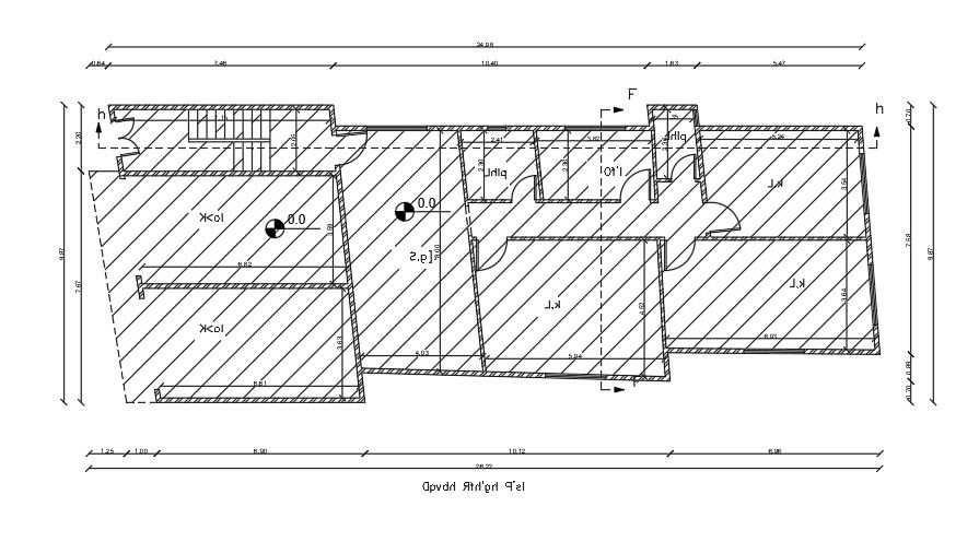26x10 Meter 3 BHK House Plan Layout