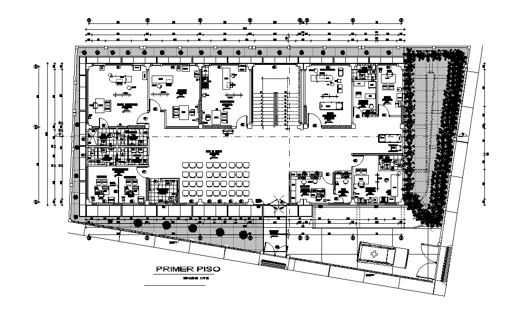 26x12m hospital plan is given in this 2D Autocad DWG drawing file. Download the 2D Autocad draiwng file.