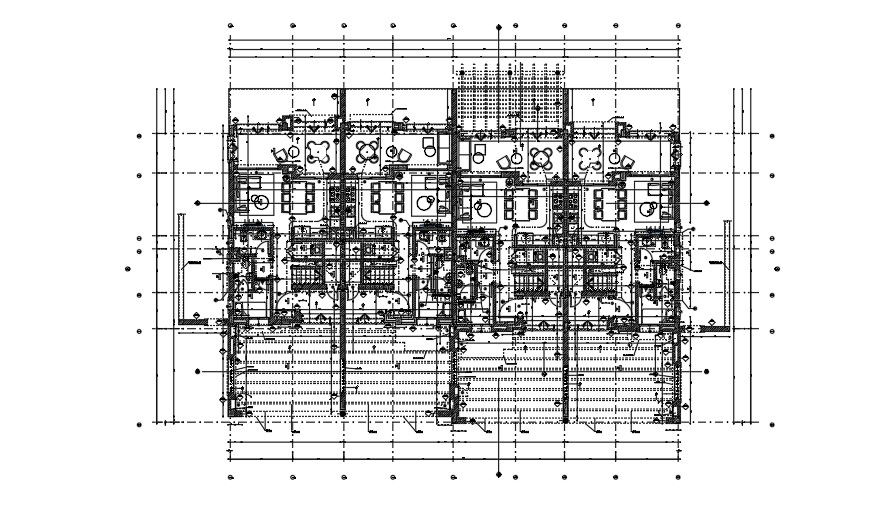 26x19m ground floor row house wall cut section drawing