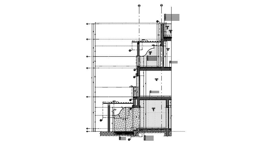 26x19m row house building floor construction model is given in this AutoCAD file