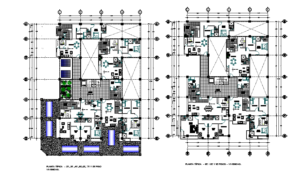 26x37m house plan is given in this Autocad drawing file. Download now.