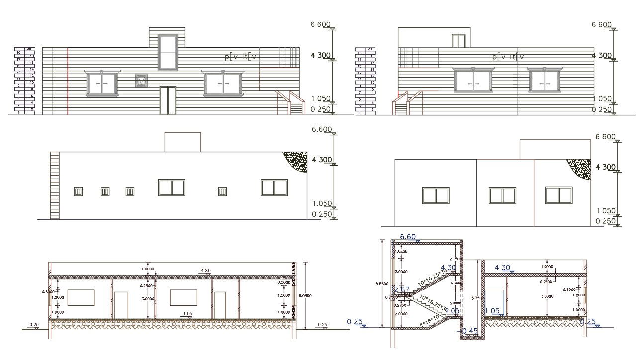 2700 Square Feet House Building Design DWG File