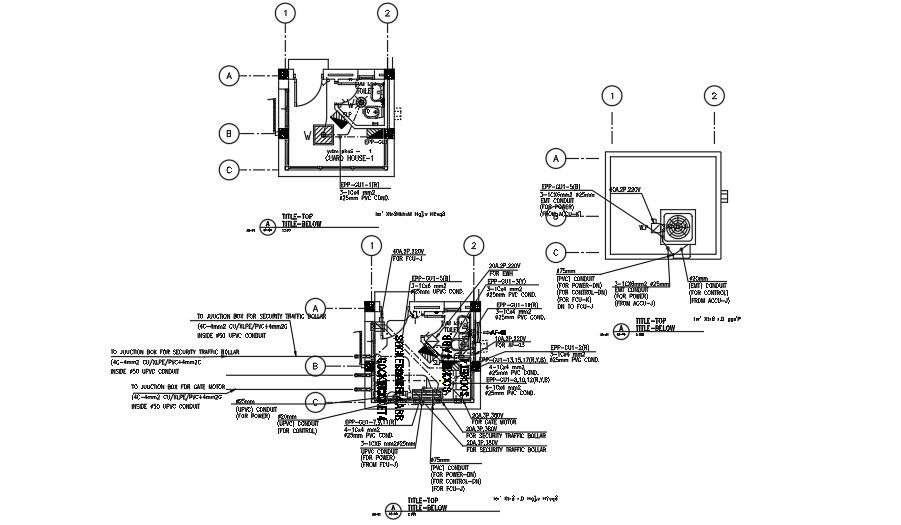 2700x2400mm ground floor bathroom lighting plan drawing